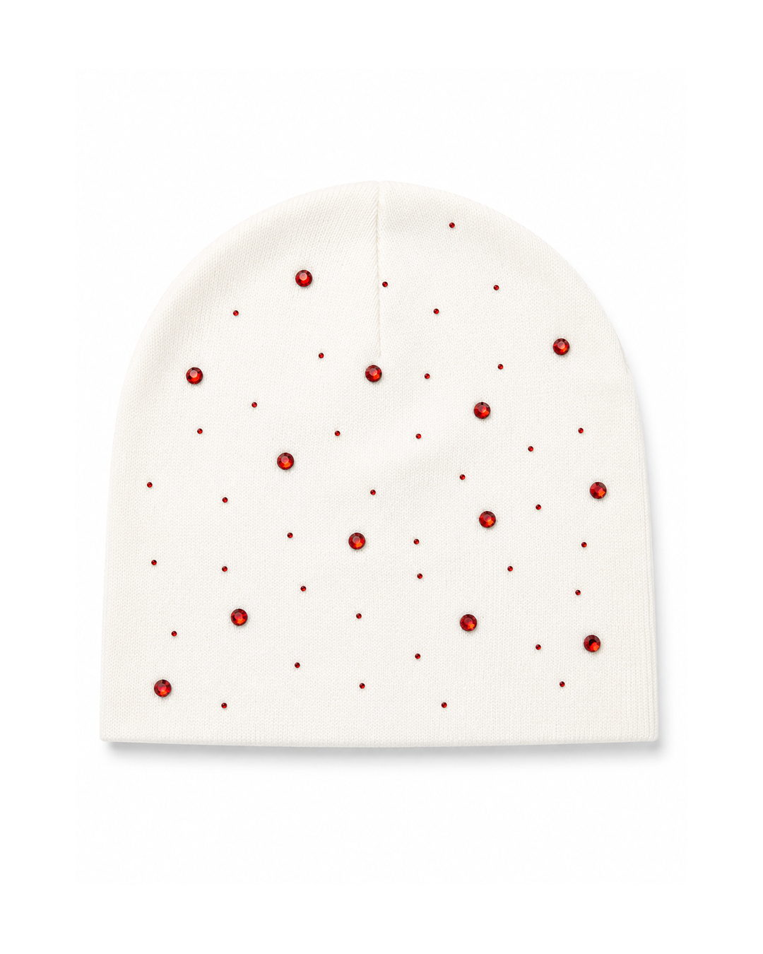 White Beanie - Flame Heart