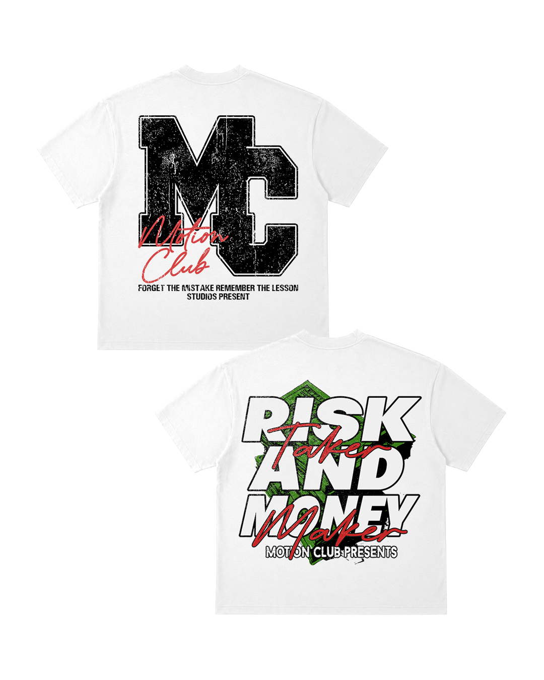 2-White Tees Motion Club Bundle