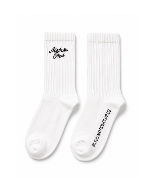 White Motion Club Socks